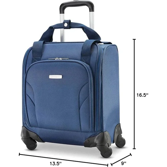 Samsonite Underseat Carry-On Spinner Luggage USB Port Blue One Size Travel